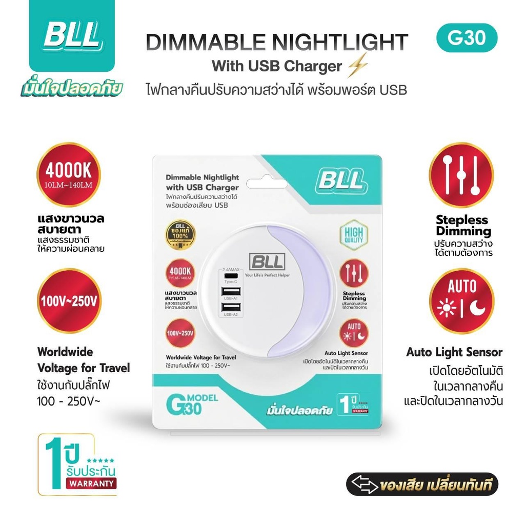 Adapter + โคมไฟ รุ่น BLL-G30