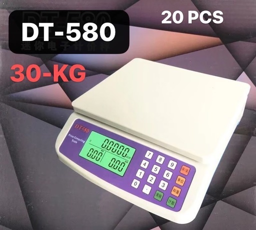 [DT-580] เครื่องชั่งดิจิตอล 30KG No. DT-580