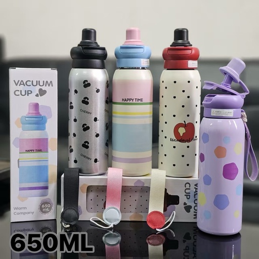 [650ML] กระบอกน้ำสเตนเลสเก็บอุณหภูมิ รุ่น 650 ml​
